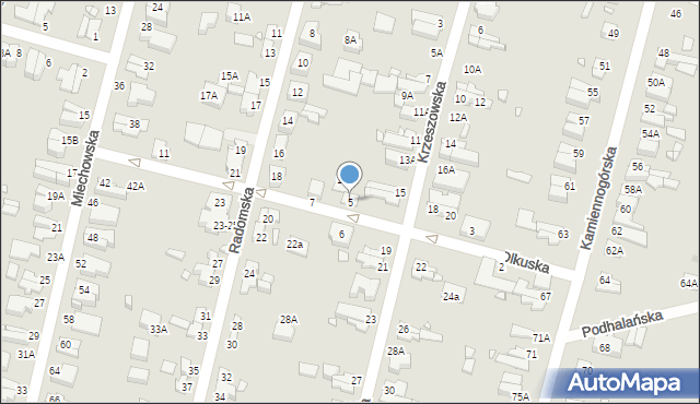 Wrocław, Olkuska, 5, mapa Wrocławia