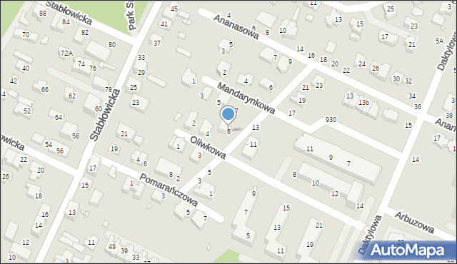 Wrocław, Oliwkowa, 6, mapa Wrocławia