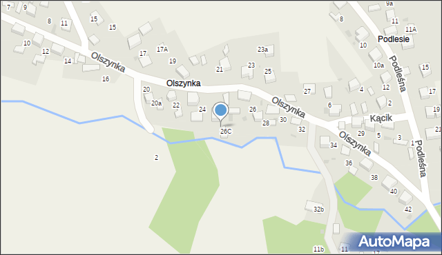 Żarki, Olszynka, 26b, mapa Żarki