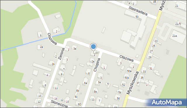 Żarki, Olszowa, 1a, mapa Żarki