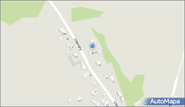 Zawiercie, Olendry, 18, mapa Zawiercie