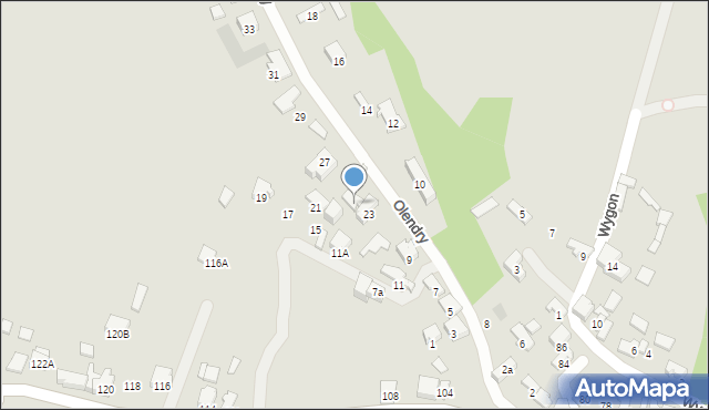 Zawiercie, Olendry, 25, mapa Zawiercie