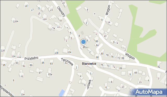 Zawiercie, Olendry, 4, mapa Zawiercie