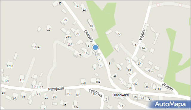 Zawiercie, Olendry, 7, mapa Zawiercie