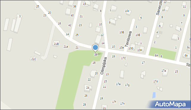 Zduńska Wola, Olimpijska, 16, mapa Zduńska Wola