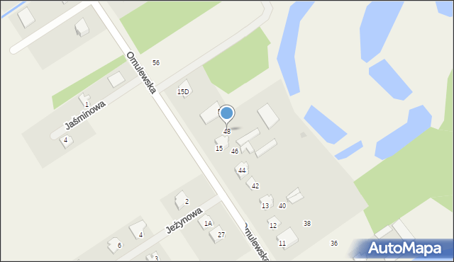 Białobrzeg Bliższy, Omulewska, 48, mapa Białobrzeg Bliższy
