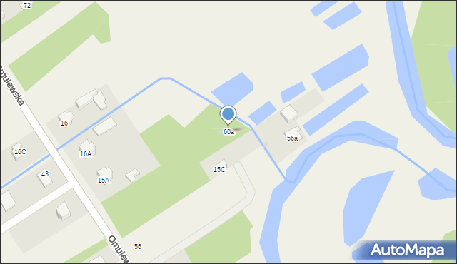 Białobrzeg Bliższy, Omulewska, 60a, mapa Białobrzeg Bliższy