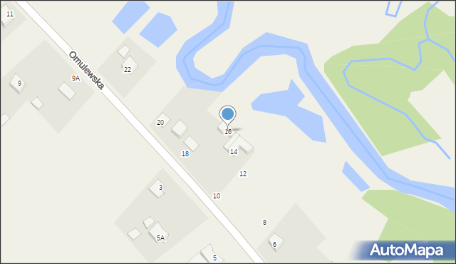 Kruki, Omulewska, 16, mapa Kruki