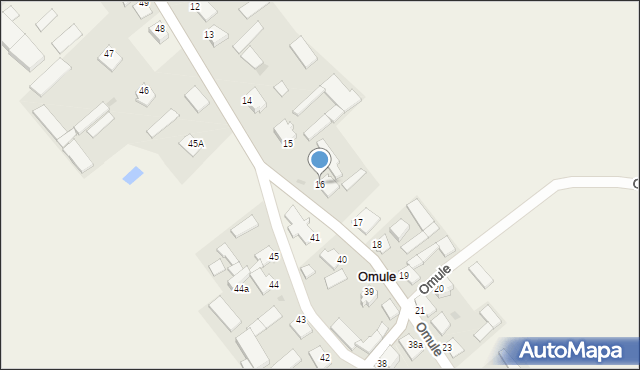 Omule, Omule, 16, mapa Omule