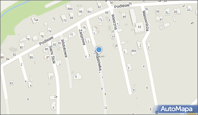 Żywiec, Omastówka, 5, mapa Żywiec