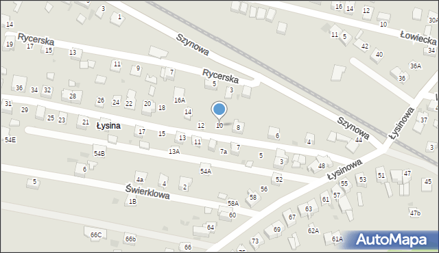 Bieruń, Onufrego, 10, mapa Bieruń