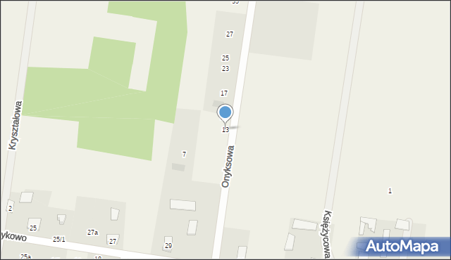 Henrykowo, Onyksowa, 13, mapa Henrykowo