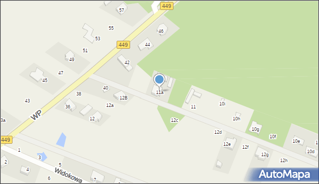 Kobyla Góra, Onufry, 11a, mapa Kobyla Góra