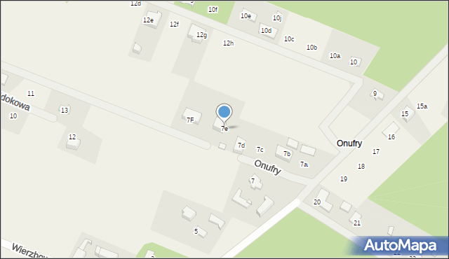 Kobyla Góra, Onufry, 7e, mapa Kobyla Góra