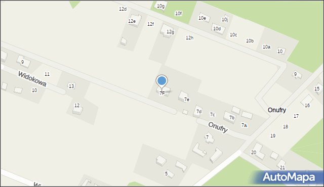 Kobyla Góra, Onufry, 7F, mapa Kobyla Góra