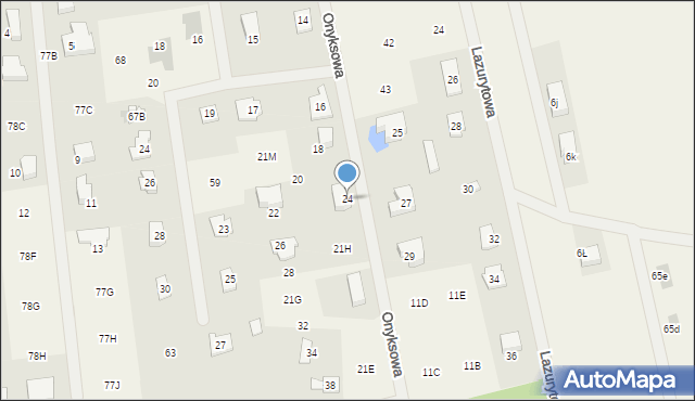 Ludwikowo, Onyksowa, 24, mapa Ludwikowo