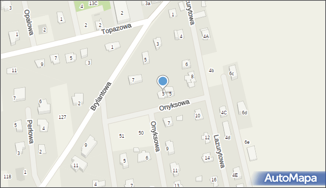 Ludwikowo, Onyksowa, 3, mapa Ludwikowo