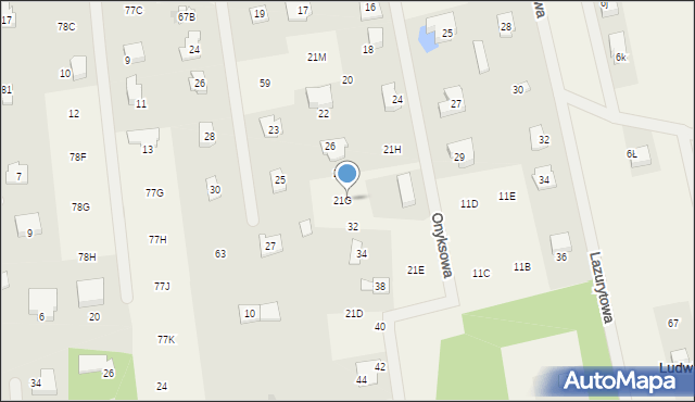 Ludwikowo, Onyksowa, 30, mapa Ludwikowo