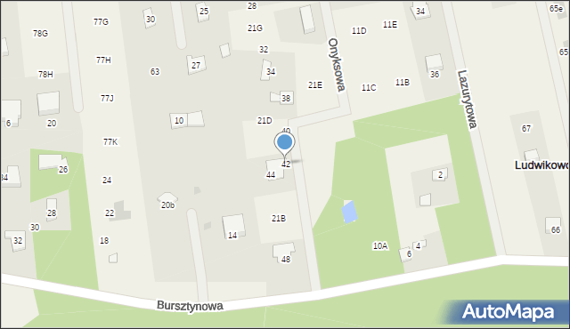 Ludwikowo, Onyksowa, 42, mapa Ludwikowo
