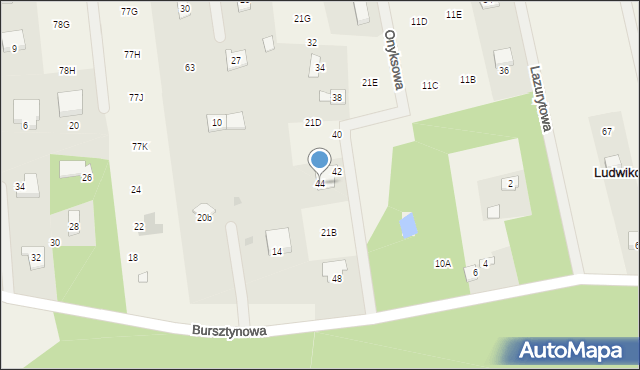 Ludwikowo, Onyksowa, 44, mapa Ludwikowo