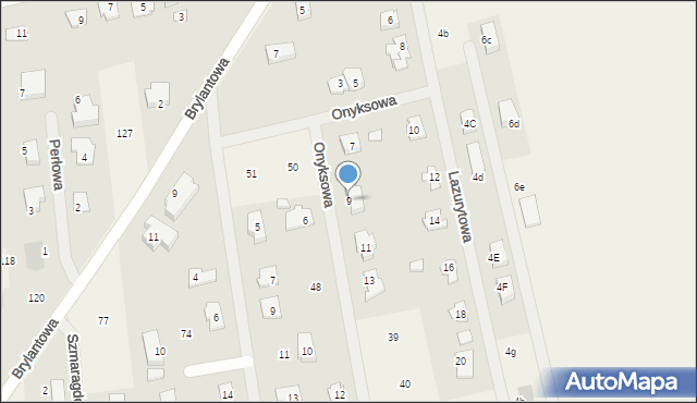 Ludwikowo, Onyksowa, 9, mapa Ludwikowo