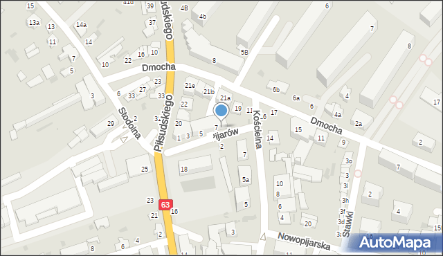 Łuków, oo. Pijarów, 9, mapa Łuków