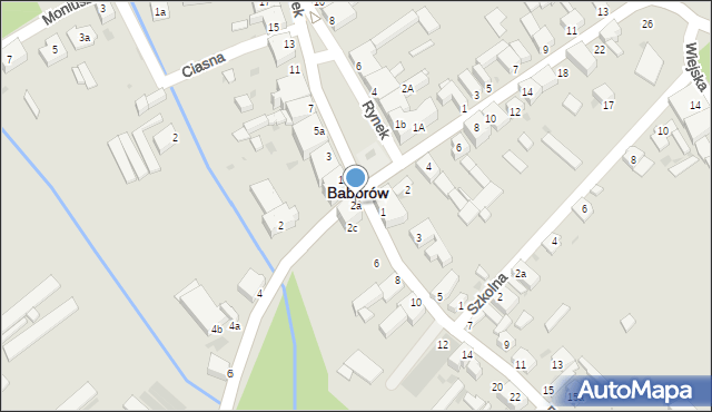 Baborów, Opawska, 2a, mapa Baborów