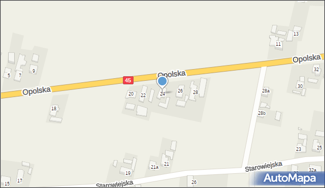 Bierdzany, Opolska, 24, mapa Bierdzany