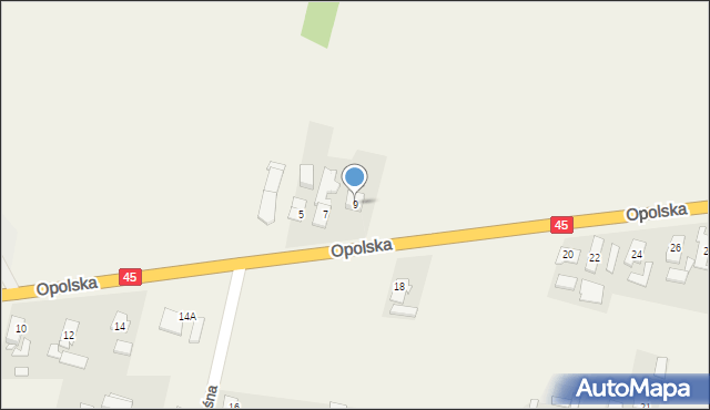 Bierdzany, Opolska, 9, mapa Bierdzany