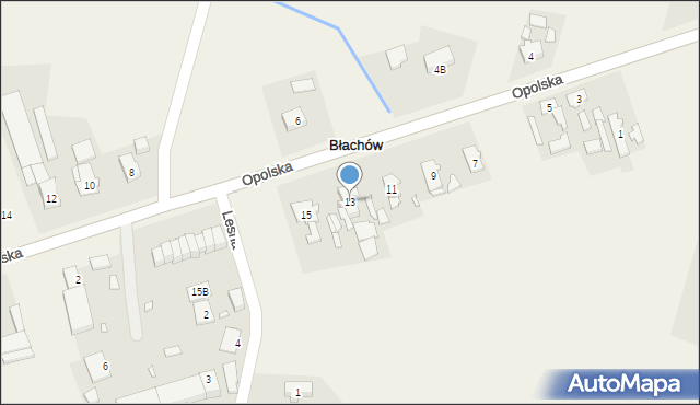 Błachów, Opolska, 13, mapa Błachów