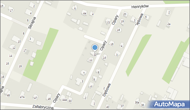 Bliżyn, Opary Jana, 12, mapa Bliżyn