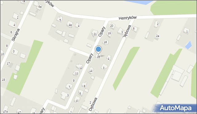 Bliżyn, Opary Jana, 16, mapa Bliżyn