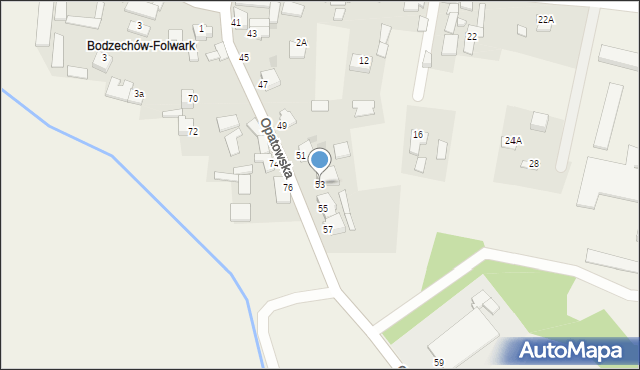 Bodzechów, Opatowska, 53, mapa Bodzechów