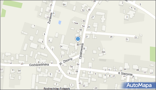 Bodzechów, Opatowska, 60, mapa Bodzechów
