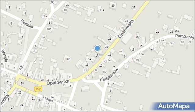 Bodzentyn, Opatowska, 17A, mapa Bodzentyn