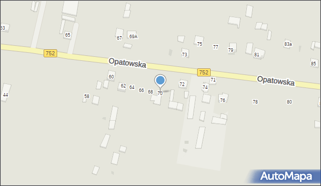 Bodzentyn, Opatowska, 70, mapa Bodzentyn