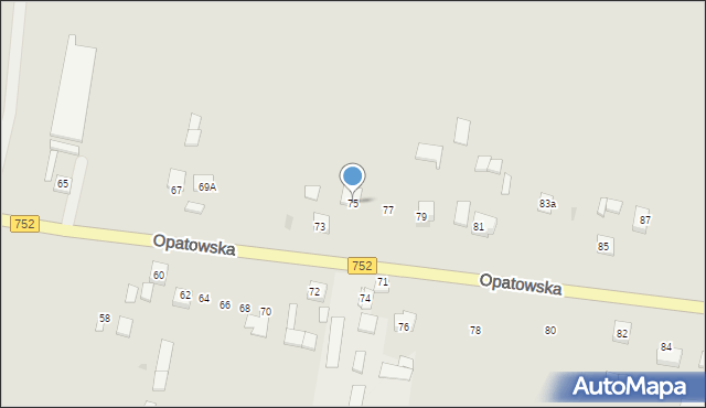 Bodzentyn, Opatowska, 75, mapa Bodzentyn