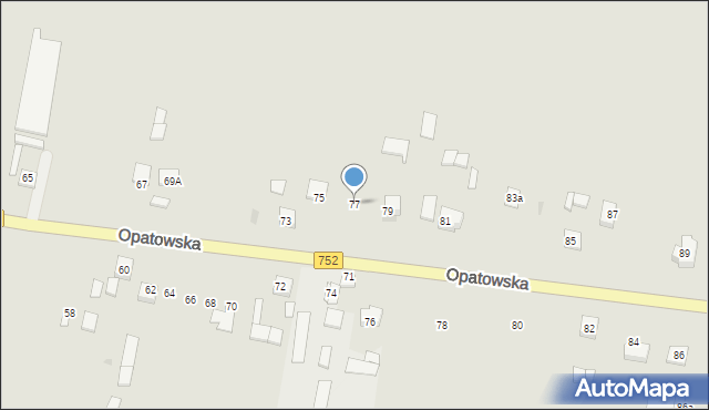Bodzentyn, Opatowska, 77, mapa Bodzentyn
