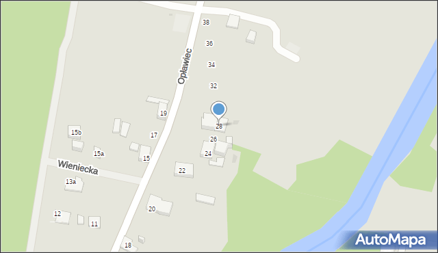 Bydgoszcz, Opławiec, 28, mapa Bydgoszczy