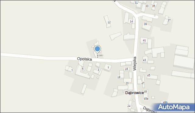 Dąbrowice, Opolska, 2, mapa Dąbrowice