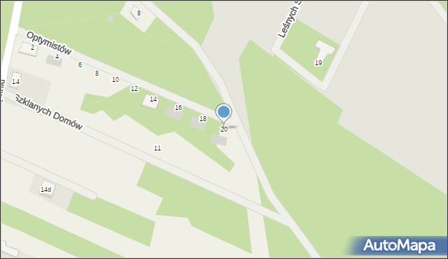 Dębinki, Optymistów, 20, mapa Dębinki