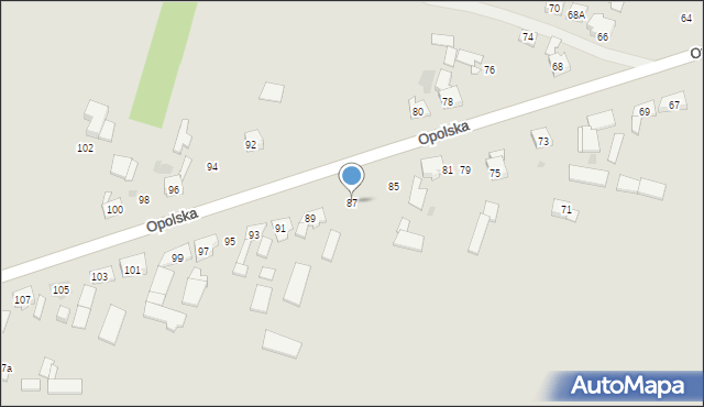 Dobrodzień, Opolska, 87, mapa Dobrodzień