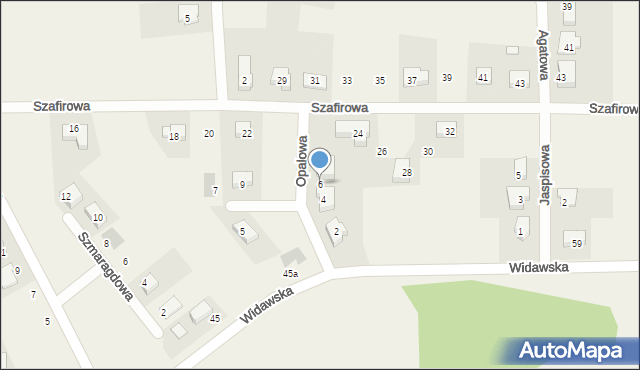 Dobrzykowice, Opalowa, 6, mapa Dobrzykowice