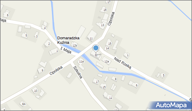 Domaradzka Kuźnia, Opolska, 12, mapa Domaradzka Kuźnia