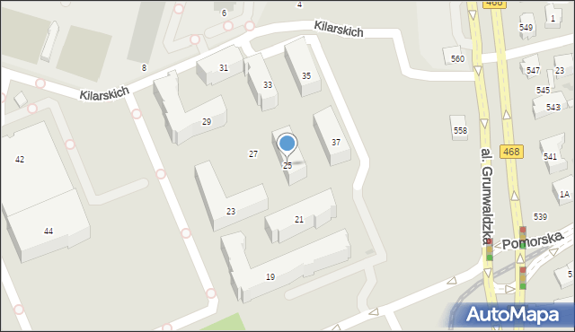 Gdańsk, Opacka, 25, mapa Gdańska