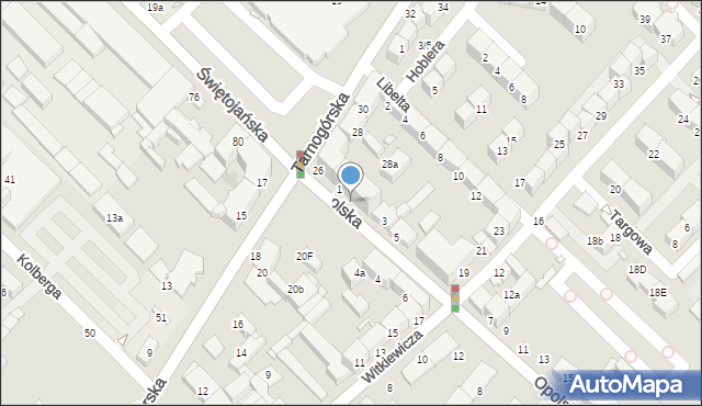 Gliwice, Opolska, 1A, mapa Gliwic