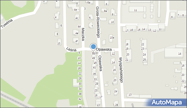 Głuchołazy, Opawska, 53, mapa Głuchołazy