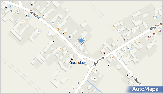 Grocholub, Opolska, 12, mapa Grocholub