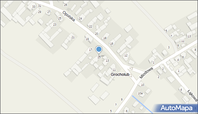 Grocholub, Opolska, 15, mapa Grocholub