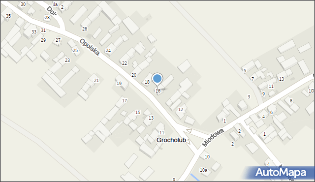 Grocholub, Opolska, 16, mapa Grocholub